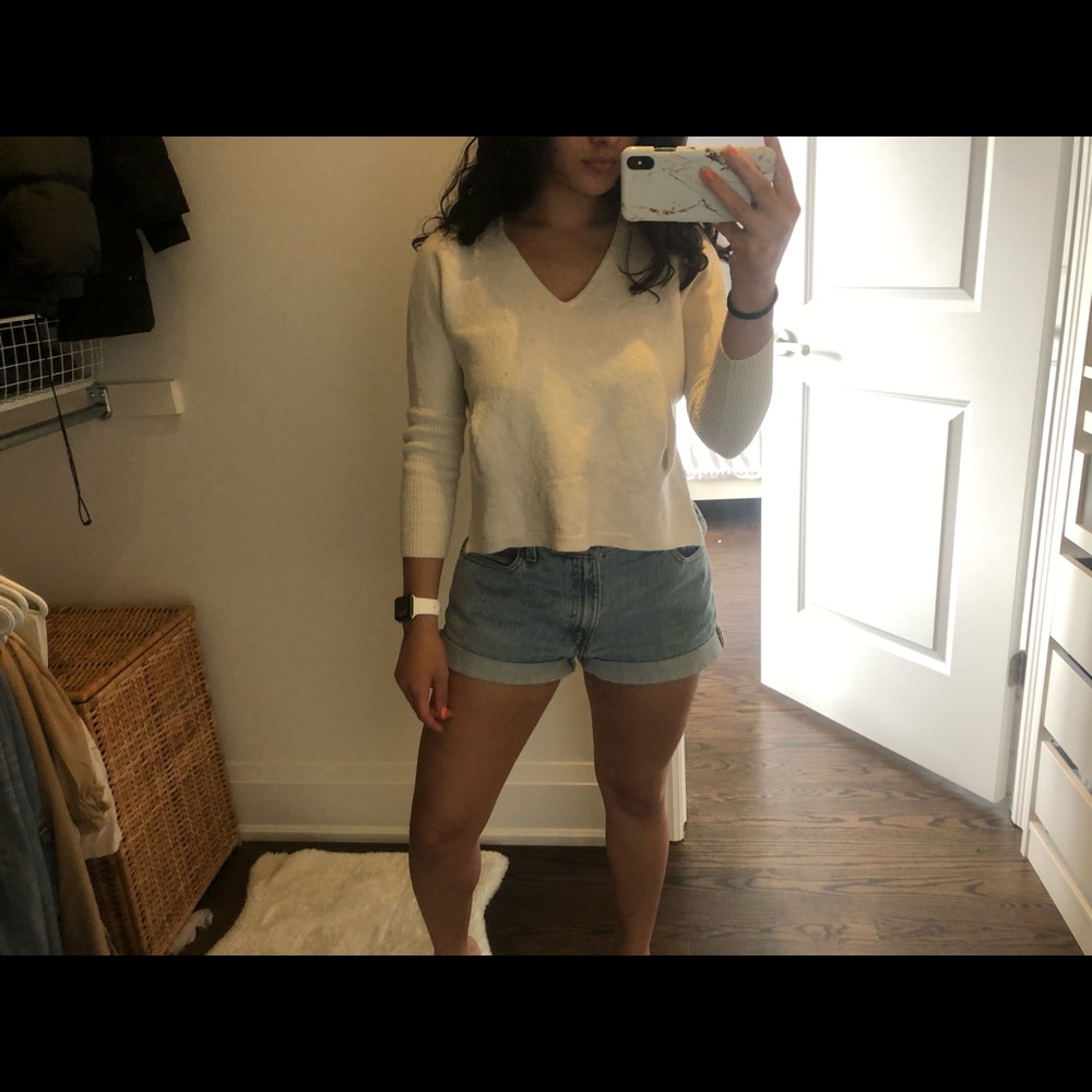 Babaton White Wool Top